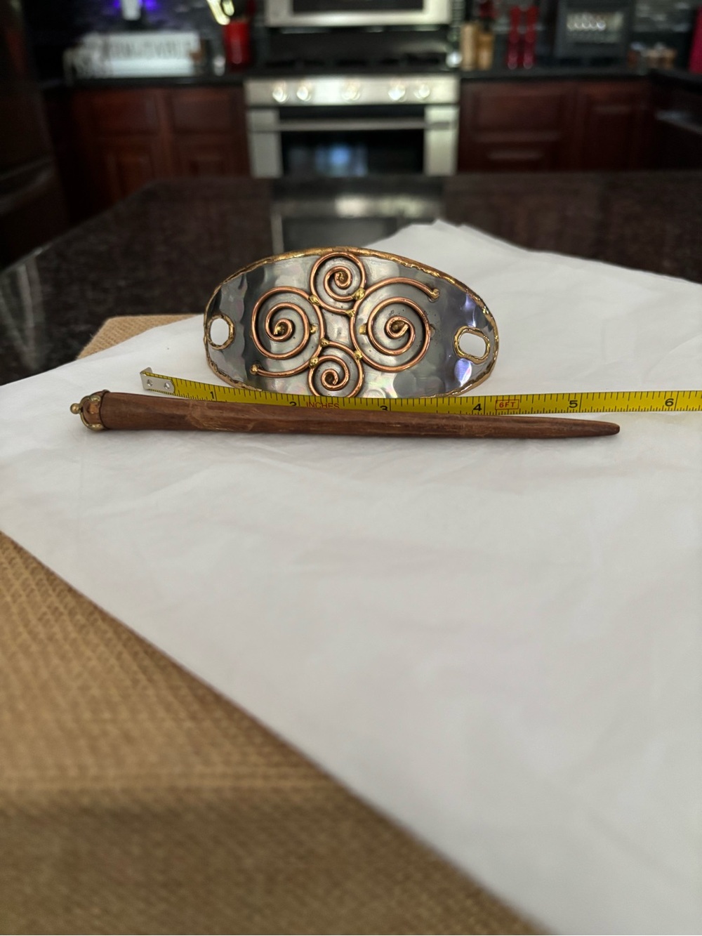 Handmade 70’s hair clip